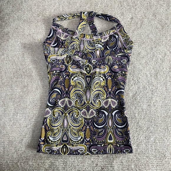 Prana Yoga Tank Top Purple Paisley XXS - Picture 2 of 5